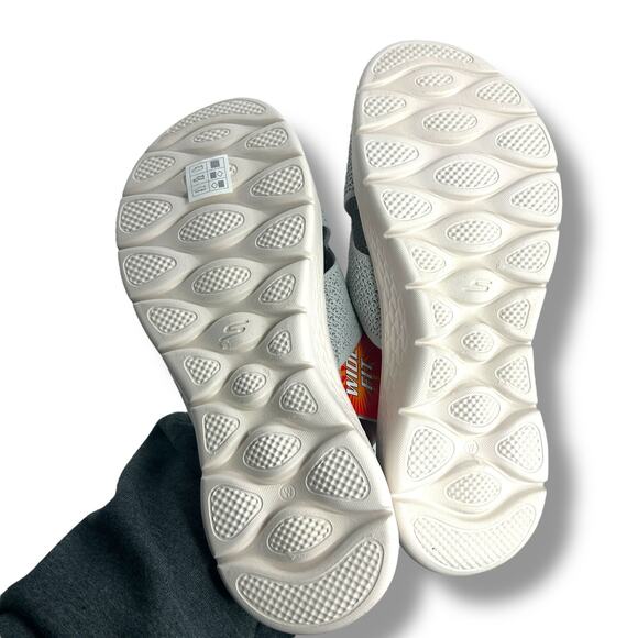 NEW Skechers Timeless Wide Width Slide Sandals Size 11 Wide Fit Gray Metallic - Picture 8 of 12